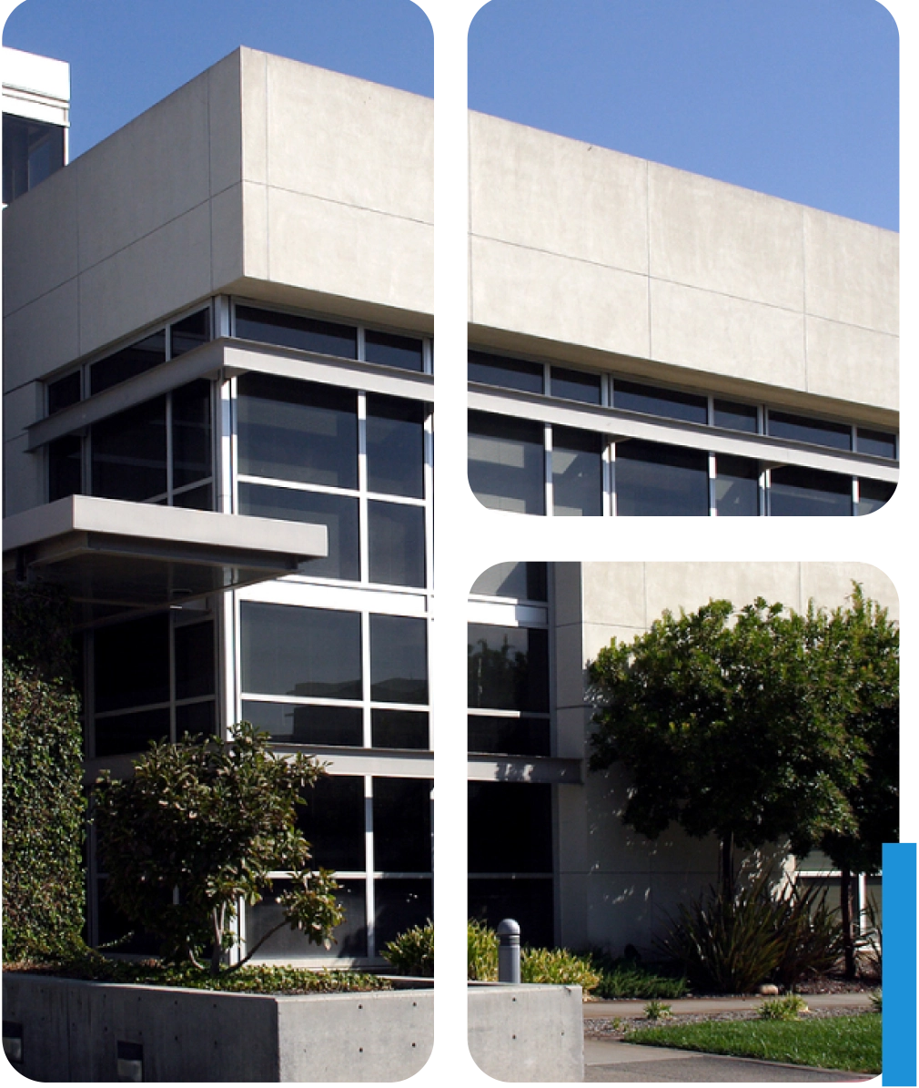 Modern glass office building exterior representing professional insurance agency headquarters.